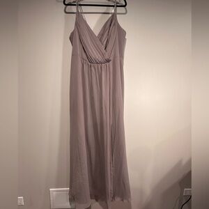 David's Bridal Maxi Dress Rhinestone Straps - 20